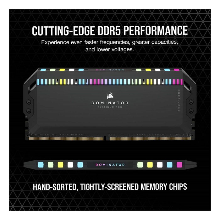 Corsair CMT32GX5M2B6400C32 Kit Memoria RAM DDR5 32GB (2x16GB) 6400MHz CL32 DOMINATOR RGB PC - Retail