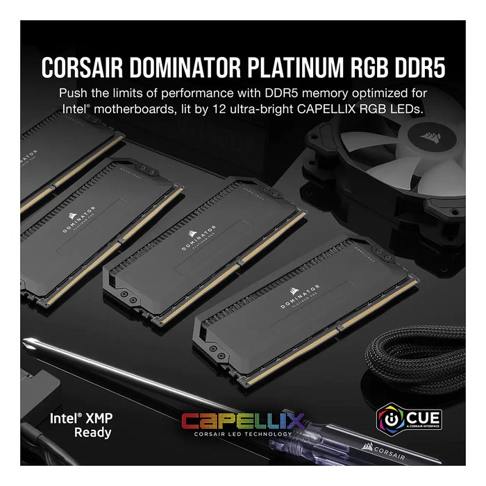 Corsair CMT32GX5M2B6400C32 Kit Memoria RAM DDR5 32GB (2x16GB) 6400MHz CL32 DOMINATOR RGB PC - Retail