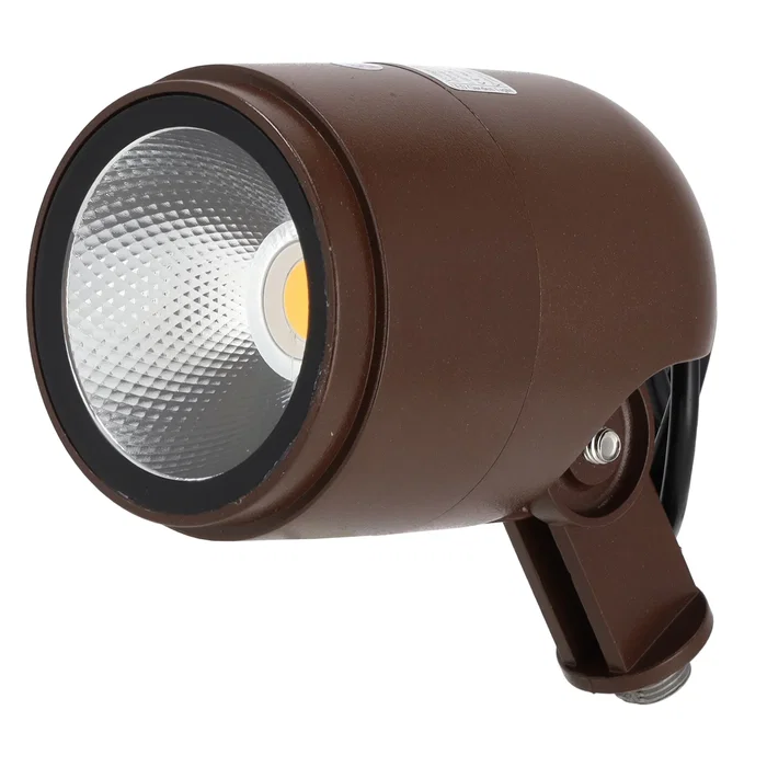 Foco Led con Pincho Jardín 12W IP65 2700K Acabado Marrón