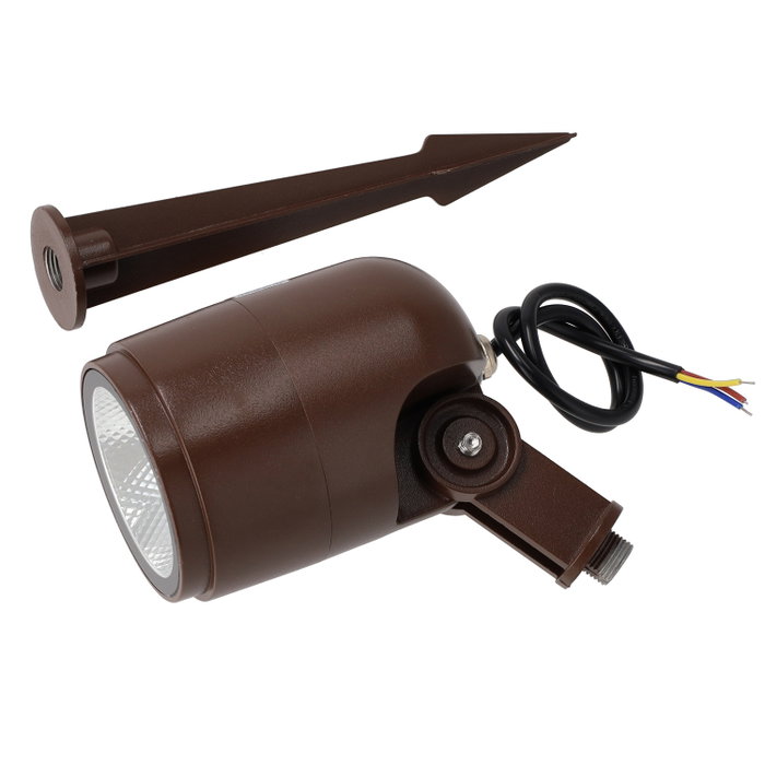 Foco LED con Pincho Jardín 12W IP65 2700K Marrón Foco LED con Pincho Jardín 12W IP65 2700K Marrón