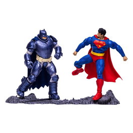 Mcfarlane Toys Pack 2 Figuras Articuladas DC Collector - Superman y Armored Batman, 18 cm
