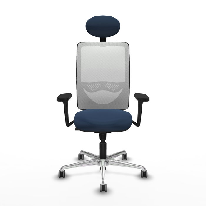 PIQUERAS Y CRESPO Silla de oficina Zulema Azul marino y Blanco PIQUERAS Y CRESPO Silla de oficina Zulema Azul marino y Blanco