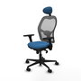 PIQUERAS Y CRESPO Silla de oficina Jorquera con mecanismo Sincro, Azul claro y Gris