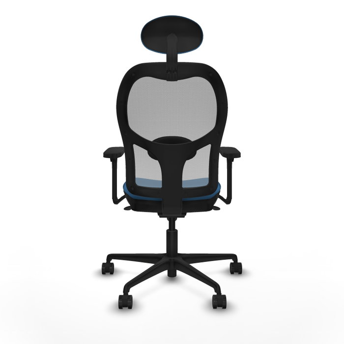 PIQUERAS Y CRESPO Silla de oficina Jorquera con mecanismo Sincro, Azul claro y Gris