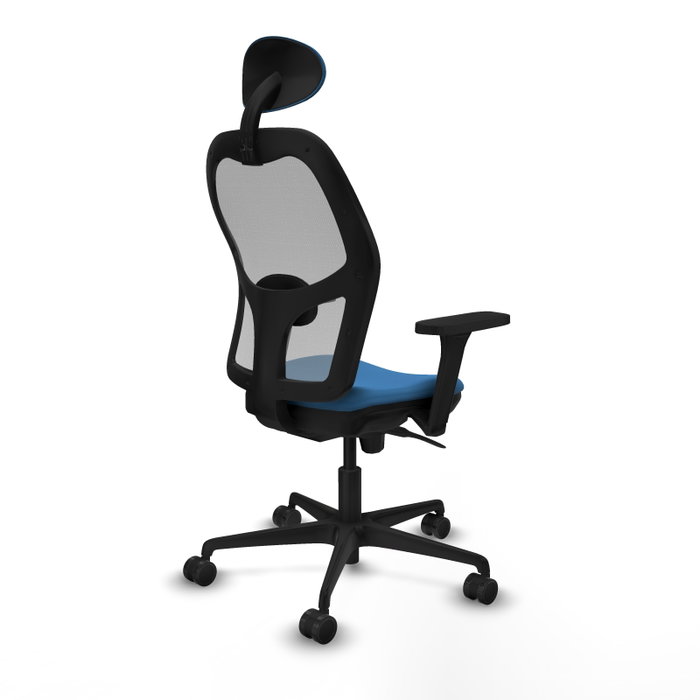 PIQUERAS Y CRESPO Silla de oficina Jorquera con mecanismo Sincro, Azul claro y Gris