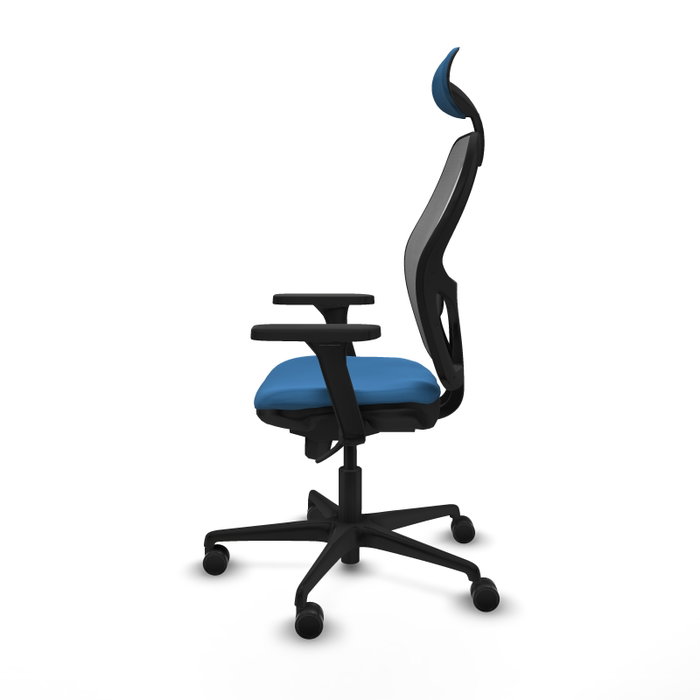 PIQUERAS Y CRESPO Silla de oficina Jorquera con mecanismo Sincro, Azul claro y Gris