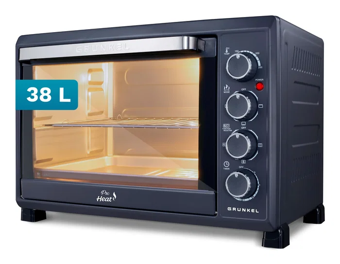 Grunkel Horno de Sobremesa HR-38PRO 38L 2000W Negro y Acero Grunkel Horno de Sobremesa HR-38PRO 38L 2000W Negro y Acero