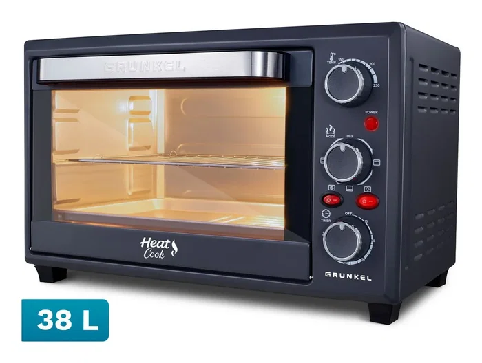 Grunkel Horno de Sobremesa HR-38PRO 38L 2000W Negro y Acero Grunkel Horno de Sobremesa HR-38PRO 38L 2000W Negro y Acero