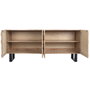 DKD Home Decor Buffet de Acacia y Metal Natural 173x44x85