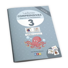 GEU, Lecturas comprensivas 3 con pictogramas pauta Montessori - Lecturas Comprensivas