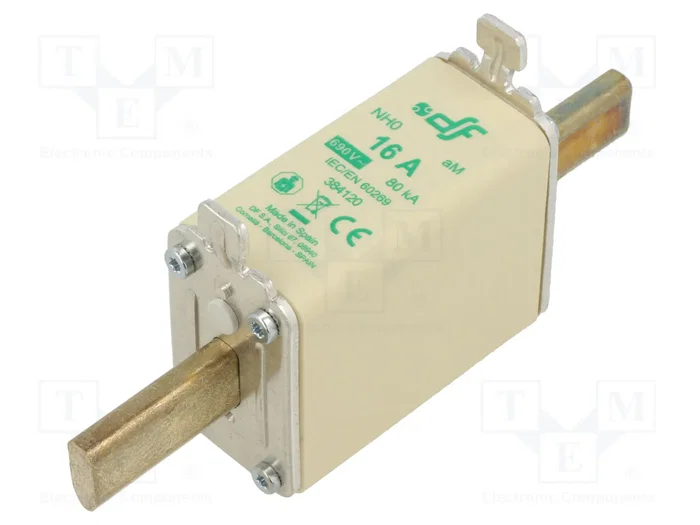 DF ELECTRIC Fusible NH0 de Cerámica 16A 690VAC aM DF ELECTRIC Fusible NH0 de Cerámica 16A 690VAC aM
