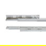 Emuca Juego de guías ocultas para cajones Silver, de extracción total, con cierre suave, profundidad 400mm, Acero, Cincado