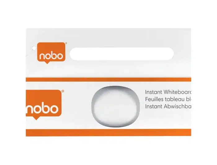 Nobo Hoja de Borrado en Seco Instant Blanco Liso 600x800 mm Rollo de 25 Unidades