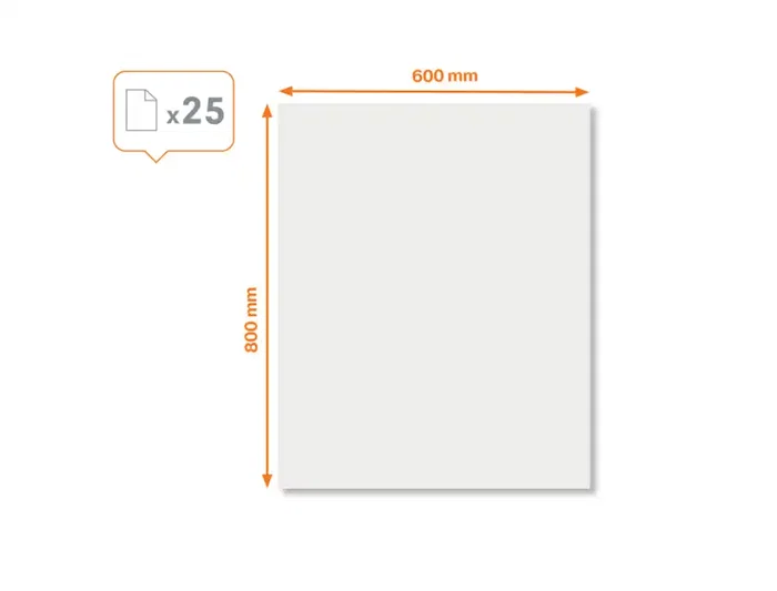 Nobo Hoja de Borrado en Seco Instant Blanco Liso 600x800 mm Rollo de 25 Unidades