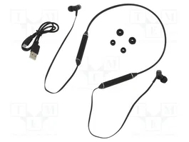 QOLTEC Auriculares inalámbricos con micrófono negros