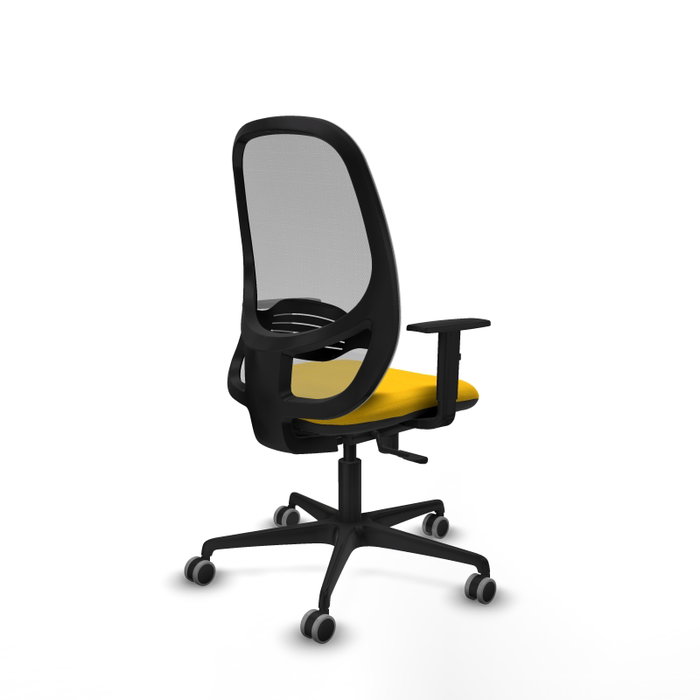 PIQUERAS Y CRESPO Silla de oficina Cilanco con mecanismo Sincro, Tela Amarilla y Malla Gris PIQUERAS Y CRESPO Silla de oficina Cilanco con mecanismo Sincro, Tela Amarilla y Malla Gris