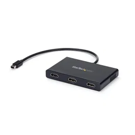 StarTech.com Concentrador MST Mini DisplayPort a 3x HDMI 4K Ultra HD Negro