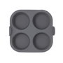 Quid Molde Silicona 4 Muffin Naturalia 17x17x5 cm (12 Unidades) Gris