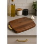 DKD Home Decor Tabla de Cortar Acacia e Inox Natural 40,5x26,6x4,5 cm