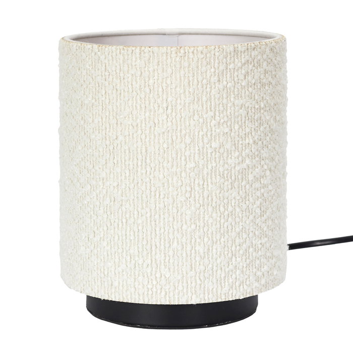 Home Deco Factory Lámpara de Mesa Pantalla Rizo Colección Natural, Diám. 15.5 cm, Altura 20.5 cm, Textil Poliacrílico Home Deco Factory Lámpara de Mesa Pantalla Rizo Colección Natural, Diám. 15.5 cm, Altura 20.5 cm, Textil Poliacrílico