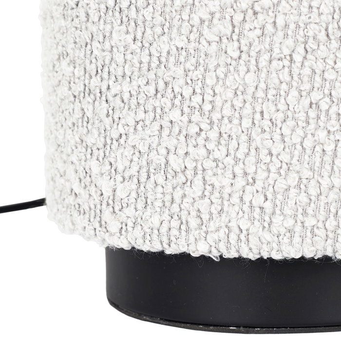 Home Deco Factory Lámpara de Mesa Pantalla Rizo Colección Natural, Diám. 15.5 cm, Altura 20.5 cm, Textil Poliacrílico Home Deco Factory Lámpara de Mesa Pantalla Rizo Colección Natural, Diám. 15.5 cm, Altura 20.5 cm, Textil Poliacrílico