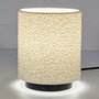 Home Deco Factory Lámpara de Mesa Pantalla Rizo Colección Natural, Diám. 15.5 cm, Altura 20.5 cm, Textil Poliacrílico