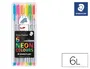 Staedtler Rotulador Triplus Neon Colours Estuche 6 Unidades Colores Surtidos Punta Fina 0.3mm