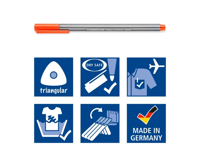 Staedtler Triplus Fineliner 334 Estuche de 6 Rotuladores Neón Surtidos