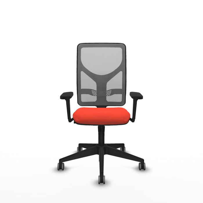 PIQUERAS Y CRESPO Silla de oficina Motilla con mecanismo Sincro, Tela Naranja oscuro y Malla Gris PIQUERAS Y CRESPO Silla de oficina Motilla con mecanismo Sincro, Tela Naranja oscuro y Malla Gris