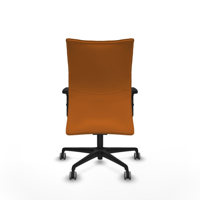 PIQUERAS Y CRESPO Silla Albacete Confidente Naranja con Mecanismo Sincro y Brazos 2D