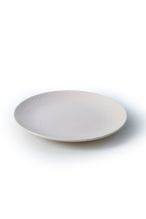 Hermia X00018603 Juego de Platos de Gres Cerámico, Crema, 27 cm (6 Piezas)