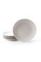 Hermia X00018603 Juego de Platos de Gres Cerámico, Crema, 27 cm (6 Piezas)
