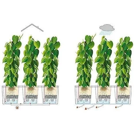 Maceta LECHUZA Trio Cottage 30 - kit completo, moca