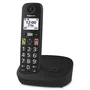 Panasonic KX-TGU110EXB Teléfono DECT Inalámbrico con Identificador de Llamadas, Agenda 100 Entradas, Base y Auricular, Color Negro