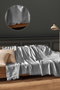 L'essentiel linge de maison Merlin Funda de Sofá Gris Claro, 100% Algodón Reciclado, 170 x 205 cm