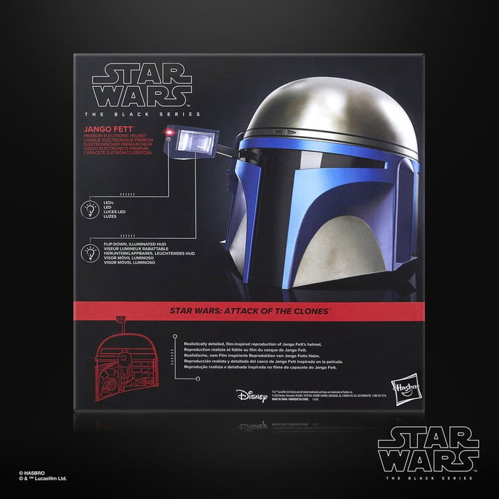 Hasbro Star Wars The Black Series Casco Electrónico Jango Fett