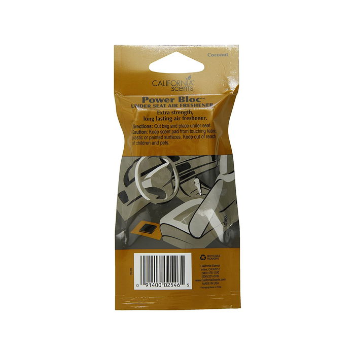 California Scents Ambientador Coche Power Bloc Capistrano Coconut PB-616MC