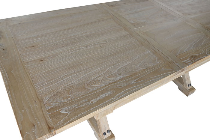DKD Home Decor Mesa de Comedor Balines Natural 180 x 90 x 76 cm Madera Reciclada Olmo