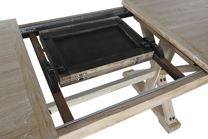 DKD Home Decor Mesa de Comedor Balines Natural 180 x 90 x 76 cm Madera Reciclada Olmo