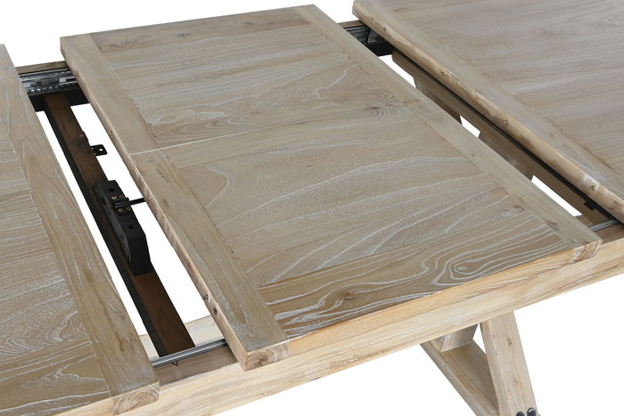 DKD Home Decor Mesa de Comedor Balines Natural 180 x 90 x 76 cm Madera Reciclada Olmo