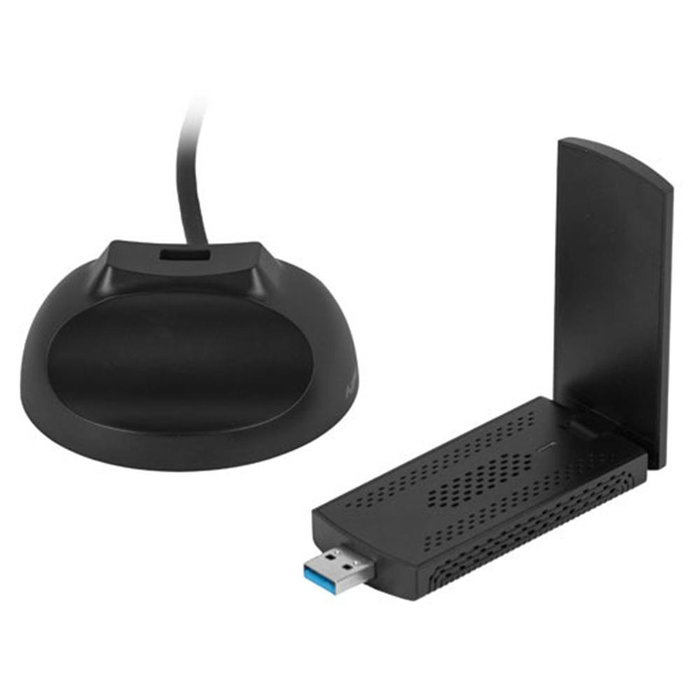 Lanberg NC-3000-WI Adaptador Red USB WiFi 6 AX3000 Tribanda 2.4GHz 5GHz 6GHz USB 3.0