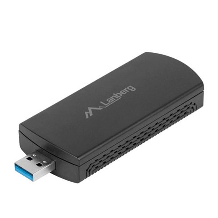 Lanberg NC-3000-WI Adaptador Red USB WiFi 6 AX3000 Tribanda 2.4GHz 5GHz 6GHz USB 3.0