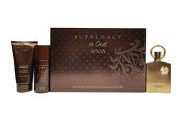 Afnan Supremacy In Oud Gift Set - EDP 100ml Spray + 150ml Shower Gel