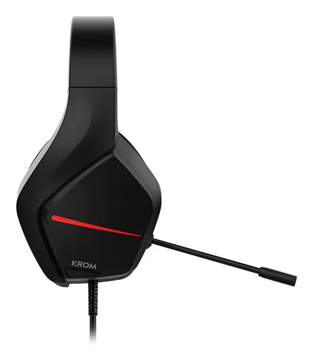 KROM Kopa Move Auriculares Gaming Alámbricos Diadema, Sonido Estéreo 50mm, Micrófono, Control de Volumen, Negro, Compatible con PC, PS4, PS5, Nintendo Switch, Smartphones