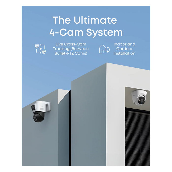 EUFY S4 Max Sistema de Seguridad NVR, 8 Canales, 3840 x 2160, 2 TB + 16 TB HDD, Negro/Gris/Blanco EUFY S4 Max Sistema de Seguridad NVR, 8 Canales, 3840 x 2160, 2 TB + 16 TB HDD, Negro/Gris/Blanco