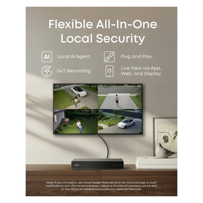 EUFY S4 Max Sistema de Seguridad NVR, 8 Canales, 3840 x 2160, 2 TB + 16 TB HDD, Negro/Gris/Blanco EUFY S4 Max Sistema de Seguridad NVR, 8 Canales, 3840 x 2160, 2 TB + 16 TB HDD, Negro/Gris/Blanco