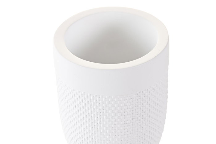 DKD Home Decor Vaso de Cemento Mate Blanco 8x8x10,5 cm