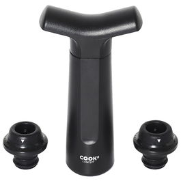 Cook Concept Bomba Vacío Botella con 2 Tapones para Vino