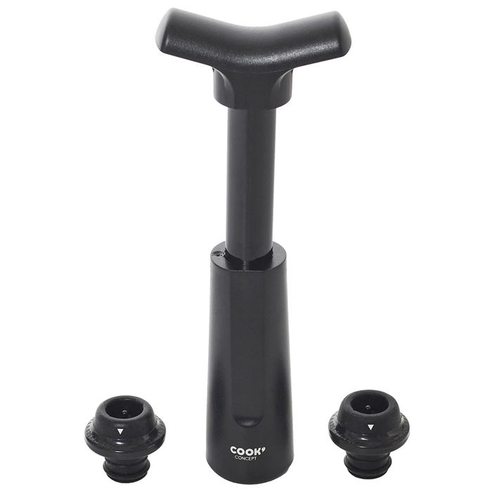 Cook Concept Bomba Vacío Botella con 2 Tapones para Vino