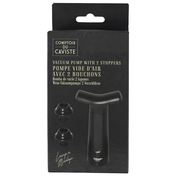 Cook Concept Bomba Vacío Botella con 2 Tapones para Vino